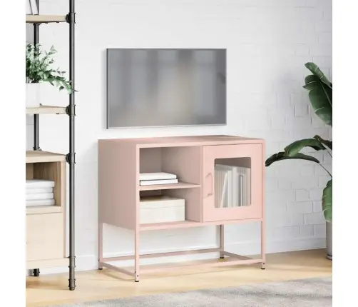 Tv Skapītis, Rozā, 68X39X60,5 Cm, Tērauds Vidaxl