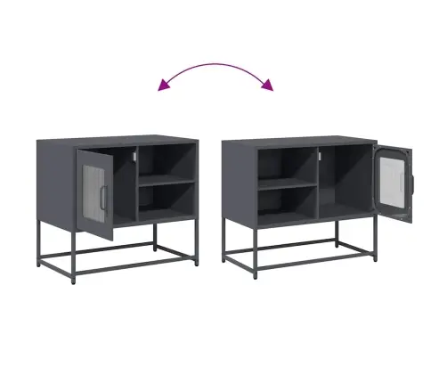 Tv Skapītis, Antracītpelēks, 68X39X60,5Cm, Tērauds Vidaxl