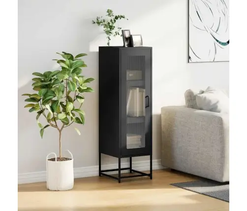 Highboard Black 36X39X123 Cm Auksti Velmēts Tērauds Vidaxl