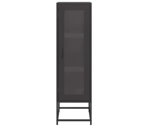 Highboard Black 36X39X123 Cm Auksti Velmēts Tērauds Vidaxl