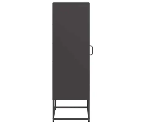 Highboard Black 36X39X123 Cm Auksti Velmēts Tērauds Vidaxl