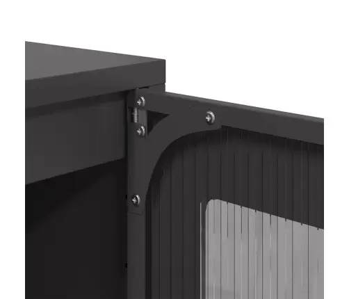 Highboard Black 36X39X123 Cm Auksti Velmēts Tērauds Vidaxl