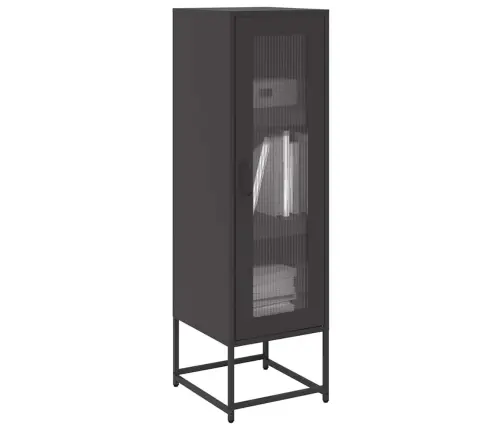 Highboard Black 36X39X123 Cm Auksti Velmēts Tērauds Vidaxl