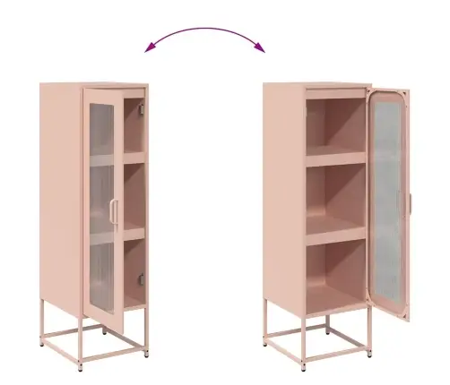 Highboard Pink 36X39X123 Cm Külmvaltsitud Teras