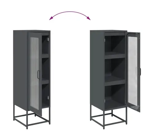 Highboard Antracīts 36X39X123 Cm Auksti Velmēts Tērauds Vidaxl