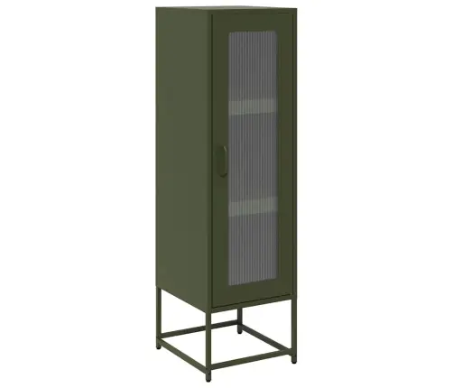 Highboard Olive Green 36X39X123 Cm Šaltai Valcuotas Plienas