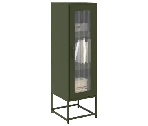 Highboard Olive Green 36X39X123 Cm Šaltai Valcuotas Plienas