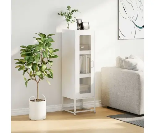 Highboard Valge 36X39X123 Cm Külmvaltsitud Teras