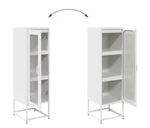 Highboard Valge 36X39X123 Cm Külmvaltsitud Teras