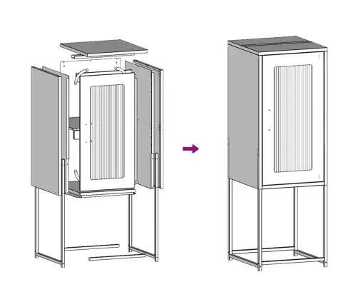 Indauja Juoda 36X39X107 Cm Šaltai Valcuotas Plienas