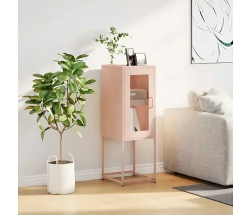 Bufete Rozā 36X39X107 Cm Auksti Velmēts Tērauds Vidaxl