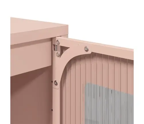 Bufete Rozā 36X39X107 Cm Auksti Velmēts Tērauds Vidaxl