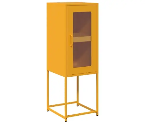 Bufete Sinepju Dzeltens 36X39X107 Cm Auksti Velmēts Tērauds Vidaxl Bufete Sinepju Dzeltens 36X39X107 Cm Auksti Velmēts Tērauds Vidaxl