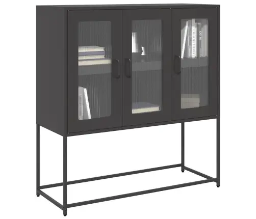 Šoninė Spintelė, Juodos Spalvos, 100,5X39X107cm Plienas