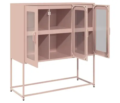 Šoninė Spintelė, Rožinės Spalvos, 100,5X39X107cm Plienas