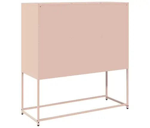 Šoninė Spintelė, Rožinės Spalvos, 100,5X39X107cm Plienas