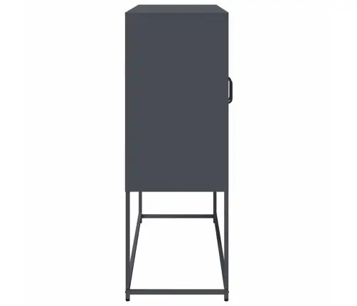 Kumode, Antracītpelēka, 100,5X39X107 Cm, Auksti Velmēts Tērauds Vidaxl