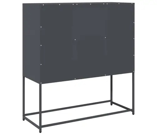 Kumode, Antracītpelēka, 100,5X39X107 Cm, Auksti Velmēts Tērauds Vidaxl