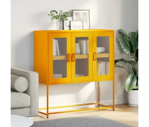 Šoninė Spintelė, Garstyčių, 100,5X39X107cm Plienas