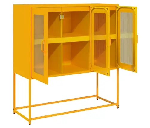 Šoninė Spintelė, Garstyčių, 100,5X39X107cm Plienas