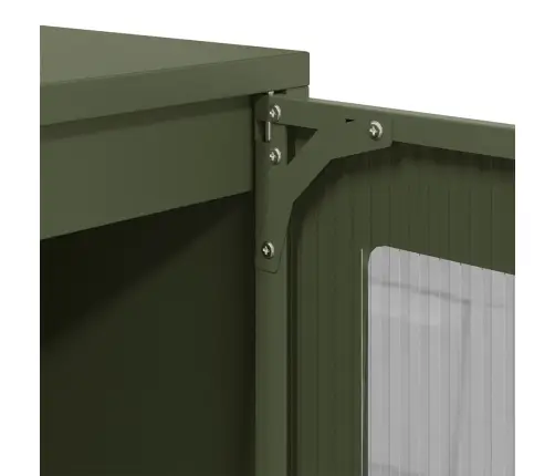 Kumode, Olīvzaļa, 100,5X39X107 Cm, Auksti Velmēts Tērauds Vidaxl