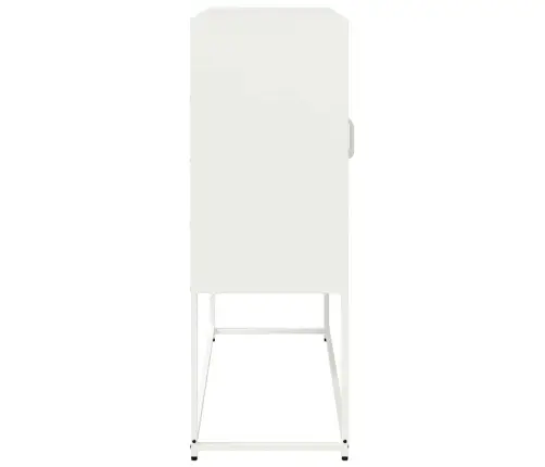 Kumode, Balta, 100,5X39X107 Cm, Auksti Velmēts Tērauds Vidaxl