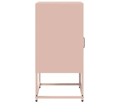 Naktsskapītis Rozā 36X39X78 Cm Auksti Velmēts Tērauds Vidaxl