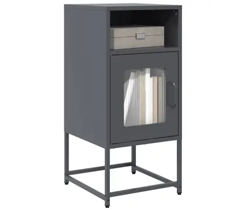 Naktsskapītis Antracīts 36X39X78 Cm Auksti Velmēts Tērauds Vidaxl