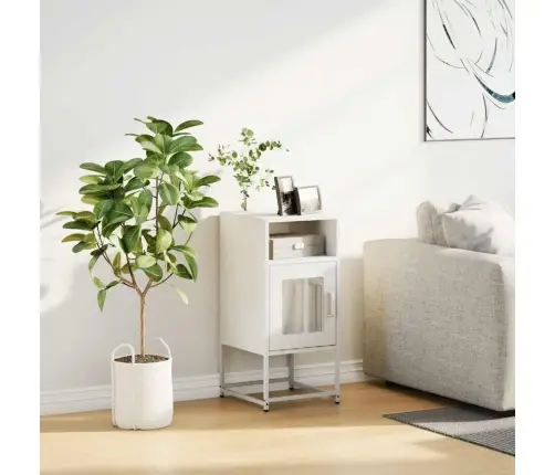 Naktinė Spintelė Balta 36X39X78 Cm Šaltai Valcuotas Plienas