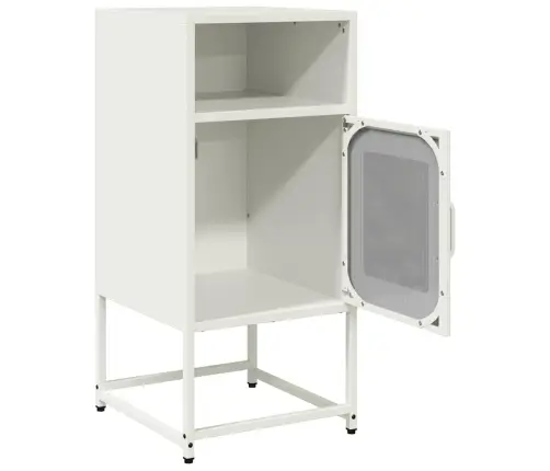 Naktinė Spintelė Balta 36X39X78 Cm Šaltai Valcuotas Plienas