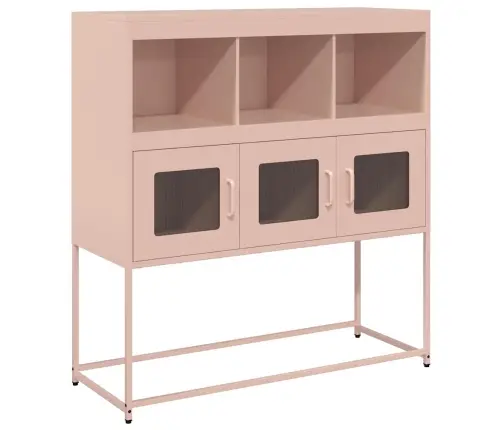 Puhvetkapp, Roosa, 100,5X39X107 cm Külmvaltsitud Teras