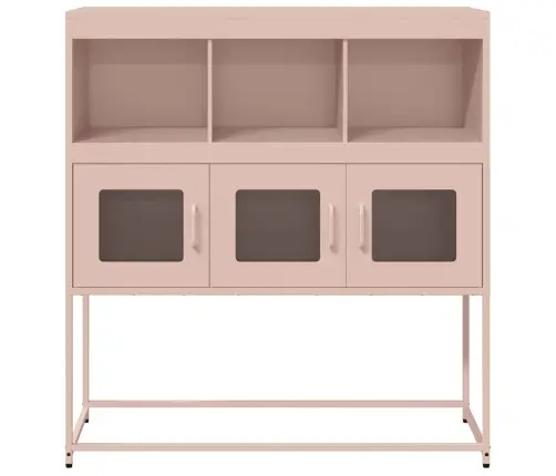 Puhvetkapp, Roosa, 100,5X39X107 cm Külmvaltsitud Teras