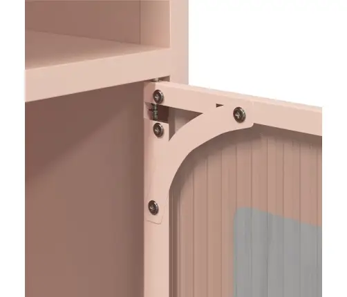 Puhvetkapp, Roosa, 100,5X39X107 cm Külmvaltsitud Teras