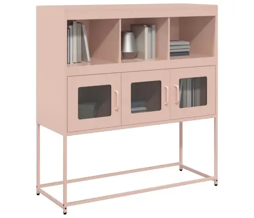 Puhvetkapp, Roosa, 100,5X39X107 cm Külmvaltsitud Teras