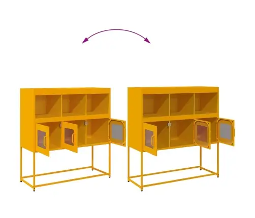 Kumode, Sinepju Dzeltena, Auksti Velmēts Tērauds Vidaxl