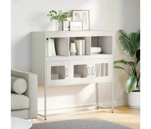 Kumode, Balta, 100,5X39X107 Cm, Auksti Velmēts Tērauds Vidaxl Kumode, Balta, 100,5X39X107 Cm, Auksti Velmēts Tērauds Vidaxl
