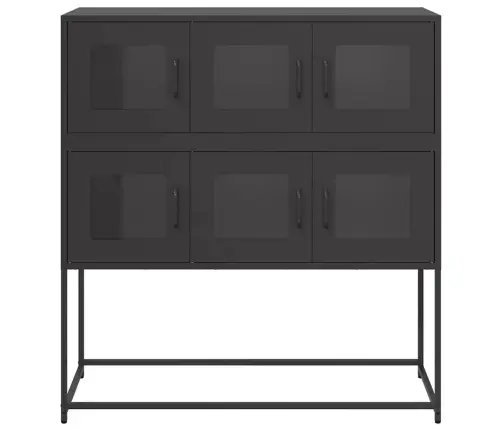 Puhvetkapp, Must, 100,5X39X107 cm Külmvaltsitud Teras