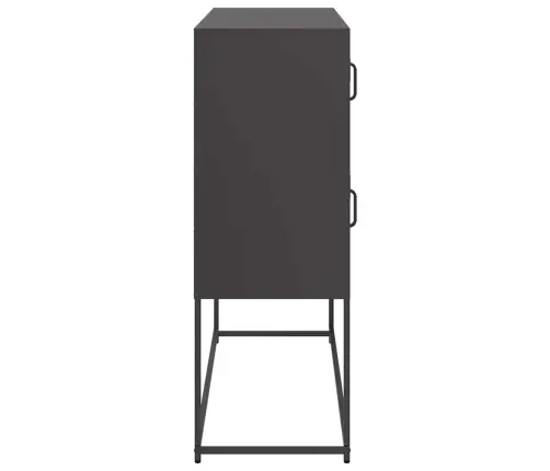 Puhvetkapp, Must, 100,5X39X107 cm Külmvaltsitud Teras