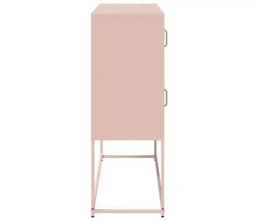 Kumode, Rozā, 100,5X39X107 Cm, Auksti Velmēts Tērauds Vidaxl