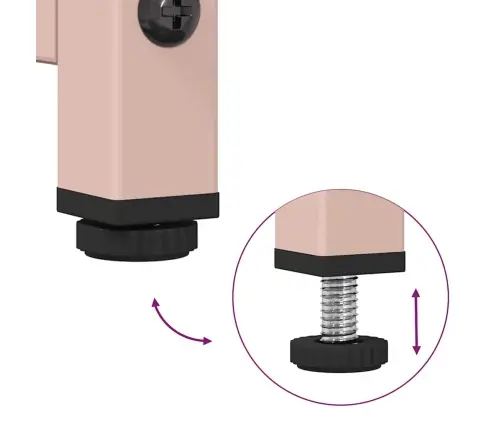 Kumode, Rozā, 100,5X39X107 Cm, Auksti Velmēts Tērauds Vidaxl