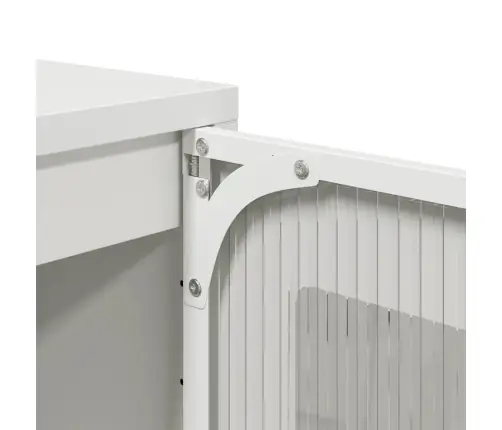 Kumode, Balta, 100,5X39X107 Cm, Auksti Velmēts Tērauds Vidaxl