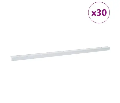 Pakāpienu Malu Profili 30 Pcs Sudraba 67 Cm Alumīnijs Vidaxl