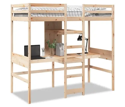 Aukšta Lova Be Čiužinio, Balta, 80X200cm Pušis