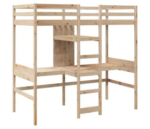 Aukšta Lova Be Čiužinio, Balta, 80X200cm Pušis