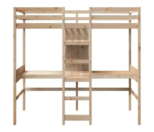 Aukšta Lova Be Čiužinio, Balta, 80X200cm Pušis