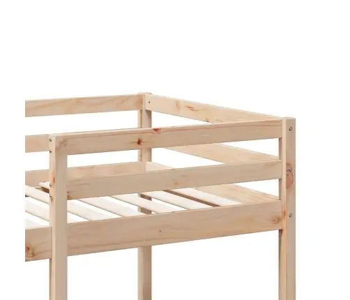 Augstās Gultas Rāmis Bez Matrača, 75X190 Cm, Priedes Masīvkoks Vidaxl