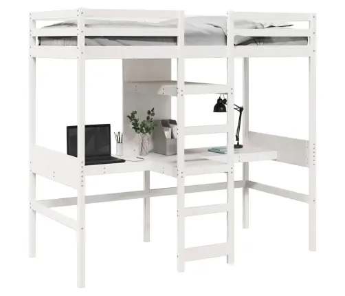 Augstās Gultas Rāmis Bez Matrača, 75X190 Cm, Priedes Masīvkoks Vidaxl