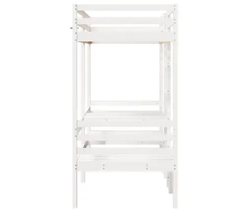 Augstās Gultas Rāmis, Galds, Krēsli, 80X200 Cm, Priedes Koks Vidaxl