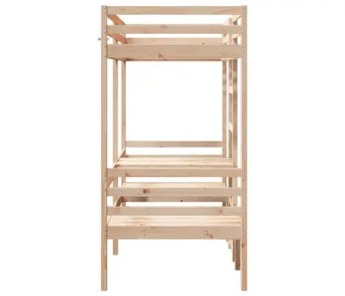 Augstās Gultas Rāmis, Galds, Krēsli, 90X190 Cm, Priedes Koks Vidaxl Augstās Gultas Rāmis, Galds, Krēsli, 90X190 Cm, Priedes Koks Vidaxl