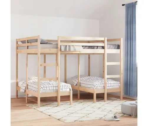 Triaukštės Lovos Rėmas, 140X200/70X140cm Pušies Masyvas